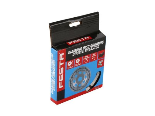 FESTA Gyémánt fazékkorong 125 x 22,2 mm 2 soros