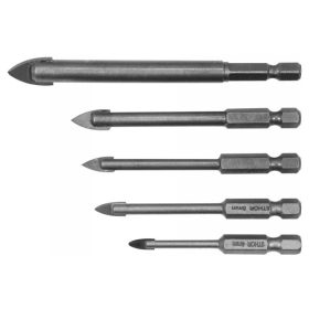   STHOR Üveg- és csempefúrószár készlet 5 részes (4, 5, 6, 8, 10 mm)