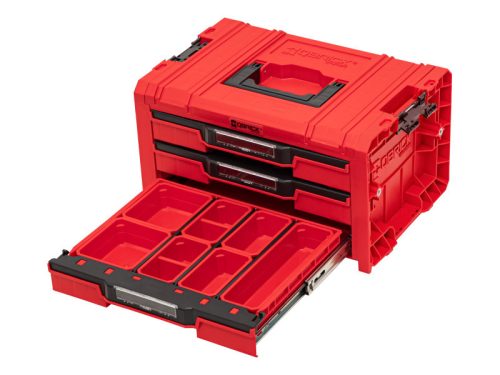 QBRICK SYSTEM PRO 2.0 Szerszámosláda Fiókos 3 EXPERT Red Ultra HD