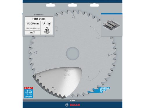 BOSCH PRO Fűrésztárcsa fémre 305 x 25,4 x 2,2 mm / 60T