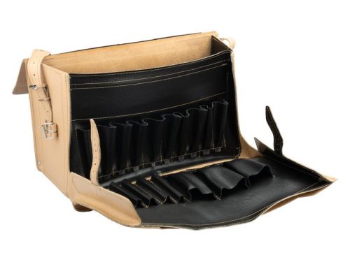 Szerszámtáska villanyszerelőknek hasított bőr profi