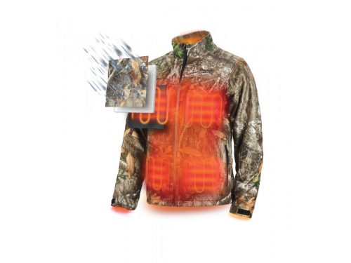 MILWAUKEE Fűthető kabát terepszínű XL-es M12 HJ CAMO6-201 (1 x 2,0 Ah akku + töltő)
