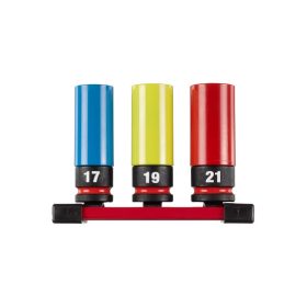   MILWAUKEE Alufelni dugókulcs készlet 3 részes 1/2" 17/19/21 mm CrMo