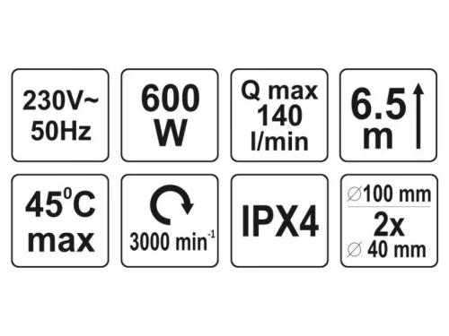 FALA Darálós szennyvíz szivattyú 600W