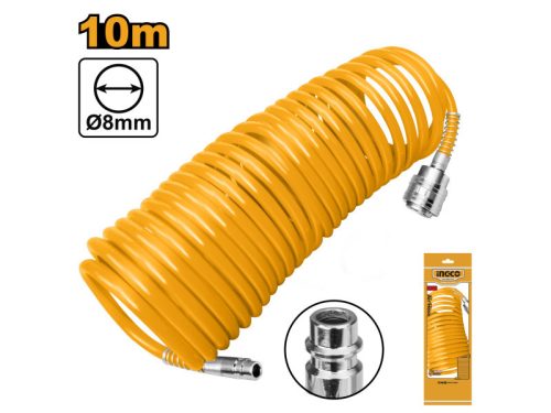 INGCO Pneumatikus spiráltömlő 8 mm x 10 m