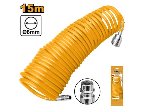 INGCO Pneumatikus spiráltömlő 8 mm x 15 m