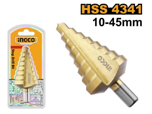 INGCO Lépcsős fúró 10-45 mm HSS