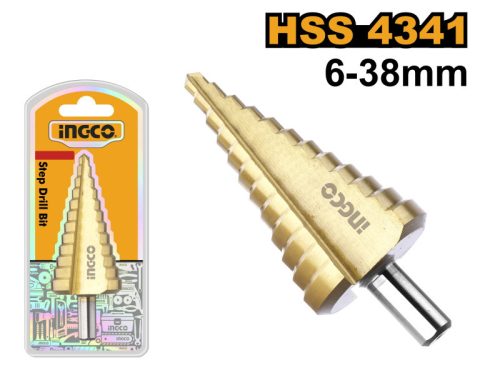 INGCO Lépcsős fúró 6-38 mm HSS