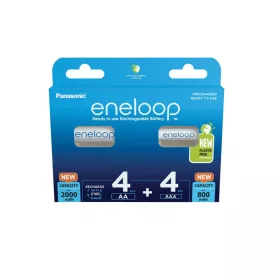   ENELOOP AAA/mikro 1,2 V 800 mAh akku + AA/ceruza akkumulátor 1,2 V 2000 mAh (4-4 db)