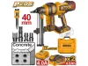 INGCO Akkus betonszögbelövő 40 mm szénkefe nélküli 20 V (2 x 4,0 Ah akku + töltő)