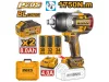 INGCO Akkus ütvecsavarozó 3/4" 1750 Nm szénkefe nélküli 20 V (2 x 8,0 Ah akku + töltő)