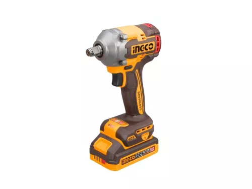 INGCO Akkus ütvecsavarozó 1/2" 405 Nm szénkefe nélküli 20 V (2 x 2,0 Ah akku + töltő)