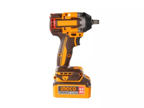 INGCO Akkus ütvecsavarozó 1/2" 550 Nm szénkefe nélküli 20 V (akku és töltő nélkül)