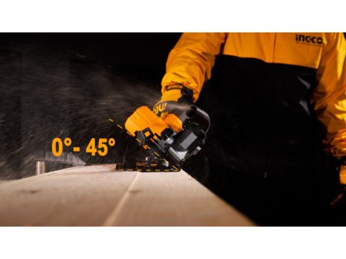 INGCO Akkus körfűrész 140 mm szénkefe nélküli 20 V (akku és töltő nélkül)