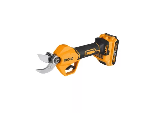 INGCO Akkus metszőolló 30 mm szénkefe nélküli 20 V (1 x 2,0 Ah akku + töltő)