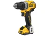 DEWALT Akkus fúrócsavarozó 12 V szénkefe nélküli (2 x 2,0 Ah akku + töltő) DCD701D2