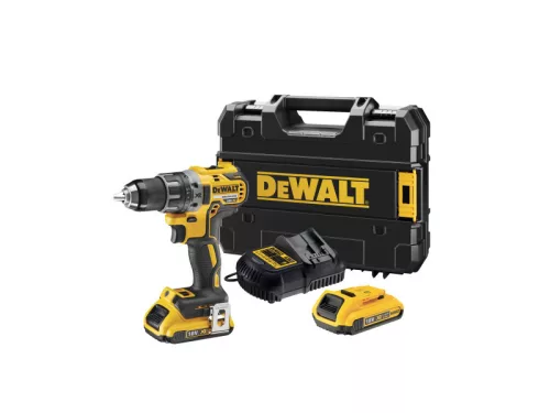 DEWALT Akkus fúrócsavarozó 18 V szénkefe nélküli 70Nm (2 x 2,0 Ah akku + töltő) DCD791D2