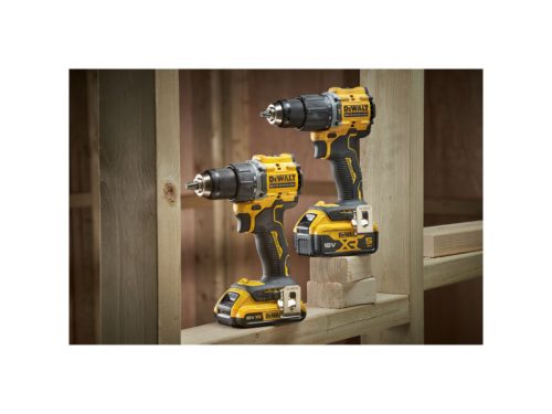 DEWALT Akkus ütvefúró-csavarozó kompakt 18 V szénkefe n. 74Nm (akku + töltő nélkül + TSTAK)