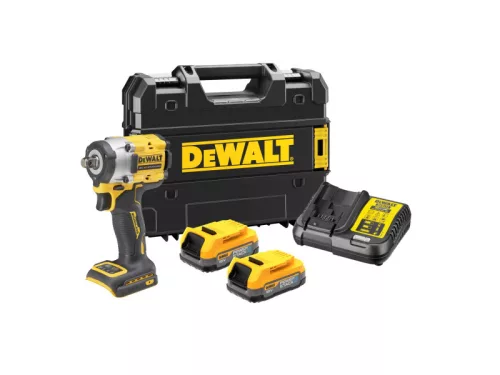 DEWALT Akkus ütvecsavarozó 18 V 1/2" 406 Nm (2 x 1,7 Ah akku + töltő + TSTAK) DCF921E2T