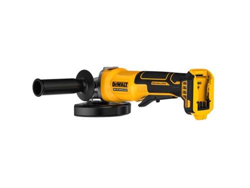 DEWALT Akkus sarokcsiszoló lapátkapcsolós 125 mm 18 V szénkefe nélküli (Akku + töltő nélkül)