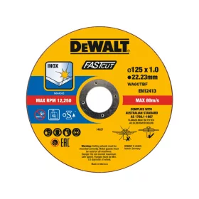   DEWALT Vágókorong fémre 125 x 1,0 x 22,2 mm inox WA60TBF vödrös kiszerelés (100 db)