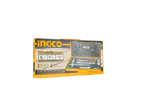 INGCO Dugókulcs készlet 24 részes 1/2" 10-32 mm CrV