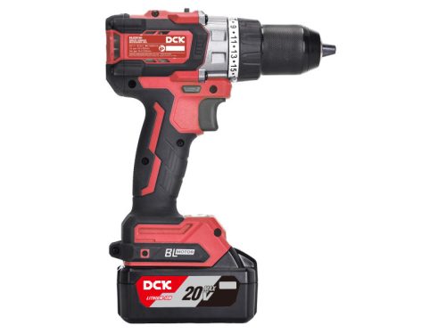 DCK Akkus ütvefúró-csavarozó 160 Nm szénkefe nélküli 20 V (2 x 5,0 Ah akku + töltő)