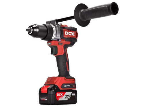 DCK Akkus ütvefúró-csavarozó 160 Nm szénkefe nélküli 20 V (2 x 5,0 Ah akku + töltő)