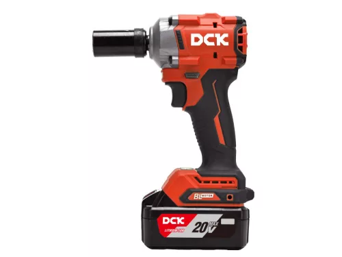 DCK Akkus ütvecsavarozó 1/2" 358 Nm szénkefe nélküli 20 V (1 x 5,0 Ah akku + töltő)