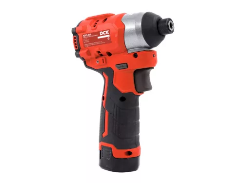 DCK Akkus ütvecsavarozó 1/4" 140 Nm szénkefe nélküli 12 V (2 x 2,0 Ah akku + töltő)