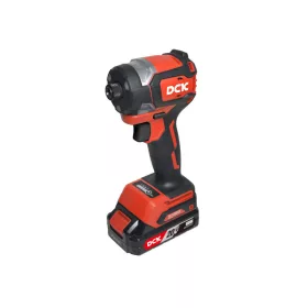   DCK Akkus ütvecsavarozó 1/4" 208 Nm szénkefe nélküli 20 V (1 x 4,0 Ah akku + töltő)