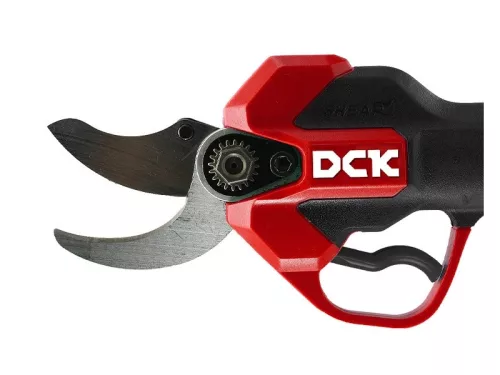 DCK Akkus metszőolló 35 mm szénkefe nélküli 20 V (2 x 2,0 Ah akku + töltő)