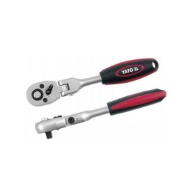   YATO Racsnis hajtószár 1/4" 159 mm 72T csuklós ±90° egyenes szár CrV
