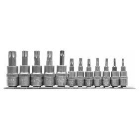   YATO Bit dugókulcs készlet 12 részes Torx 1/4", 3/8" CrV