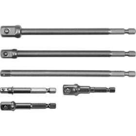   YATO Dugókulcs adapter készlet 6 részes 1/4" Hex -> 1/4", 3/8", 1/2" négyszög CrV