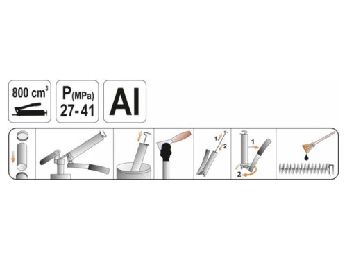 YATO Karos zsírzó 800 ml 27-41 MPa