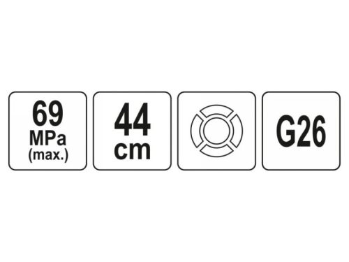 YATO Flexibilis tömlő karos zsírzóhoz 450 mm