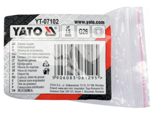 YATO Zsírzófej 4 pofás az YT-07041 karos zsírzóhoz