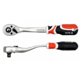   YATO Racsnis hajtószár 3/8" 200 mm 72T hajlított szár, lágy fogantyús CrV