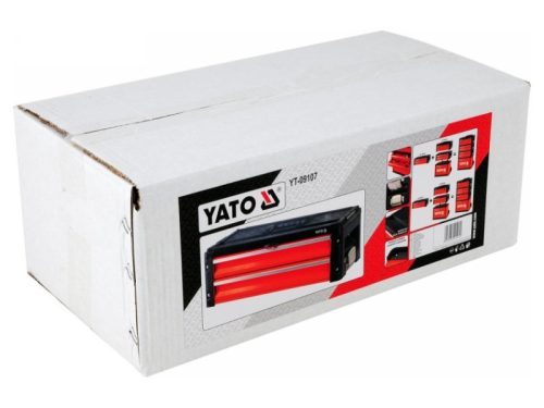 YATO Szerszámosláda fém (2 fiókos) 500 x 250 x 18 mm