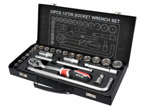 YATO Dugókulcs készlet 25 részes 1/2" 10-32 mm CrV