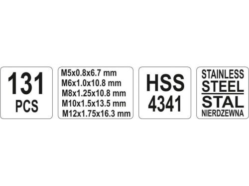 YATO Menetjavító készlet 131 részes M5-M12