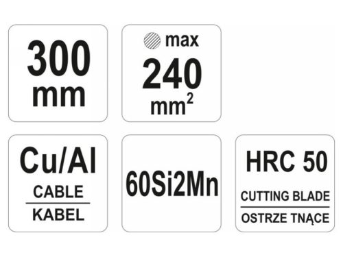 YATO Racsnis kábelvágó fogó 240 mm d=17,5 mm