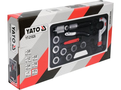 YATO Hidraulikus csőperemező készlet 10 részes 3/8"-1 1/8"
