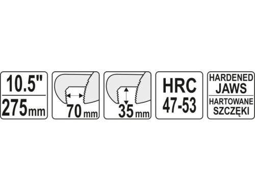 YATO Állítható csőfogó 275 mm/70 mm