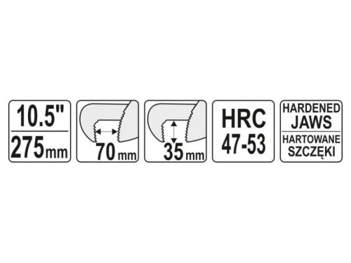 YATO Állítható csőfogó 275 mm/70 mm