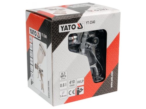 YATO Felsőtartályos festékszórópisztoly 600 ml 1,4 mm HVLP