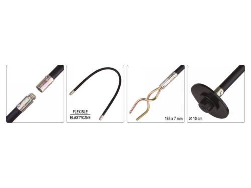 YATO Csőtisztító készlet 12 részes 9,2 m/20 mm (flexibilis rúd 10x93,2 cm)