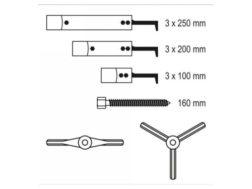 YATO Csapágylehúzó készlet 12 részes nehezen hozzáférhető helyekhez