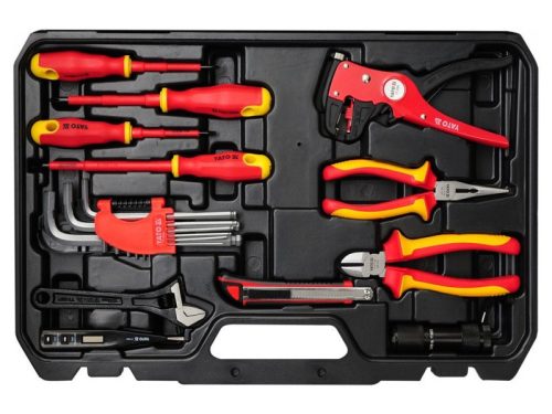 YATO Szigetelt szerszámkészlet villanyszerelőknek 68 részes 1/4" 1000 V CrV